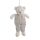 Zawieszka materiałowa Canea Miś Biały w ogrodniczkach, 22cm